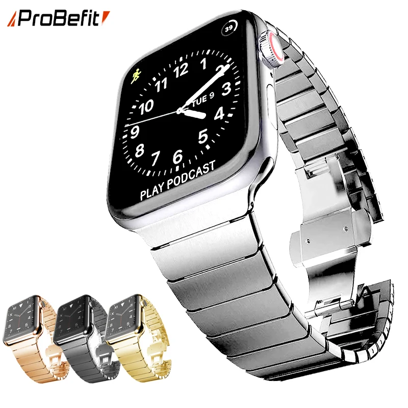 

Браслет из нержавеющей стали для Apple Watch 4/5/6/SE/7 40 мм 44 мм 41 мм 45 мм