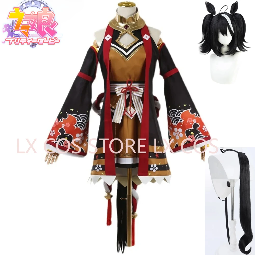 Фото Uma Musume Pretty Derby Kitasan Черный Косплей Костюм Хэллоуин Карнавал Рождественские наряды №1
