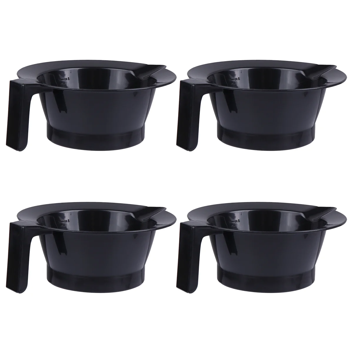 

4pcs Hair Bleach Bowl Professional Hair Coloring Kit Plastic Hair Dye Bowl Hair Tint Bowl Hair Tint Measuring Cup