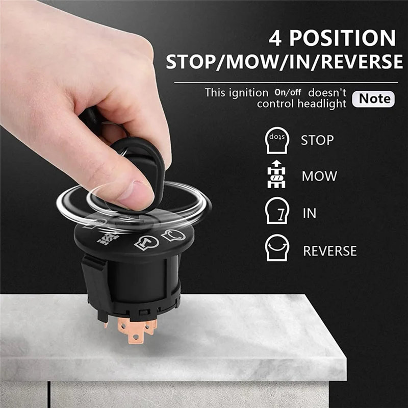 4-позиционный выключатель зажигания с ключом для езды на трактор газонокосилки
