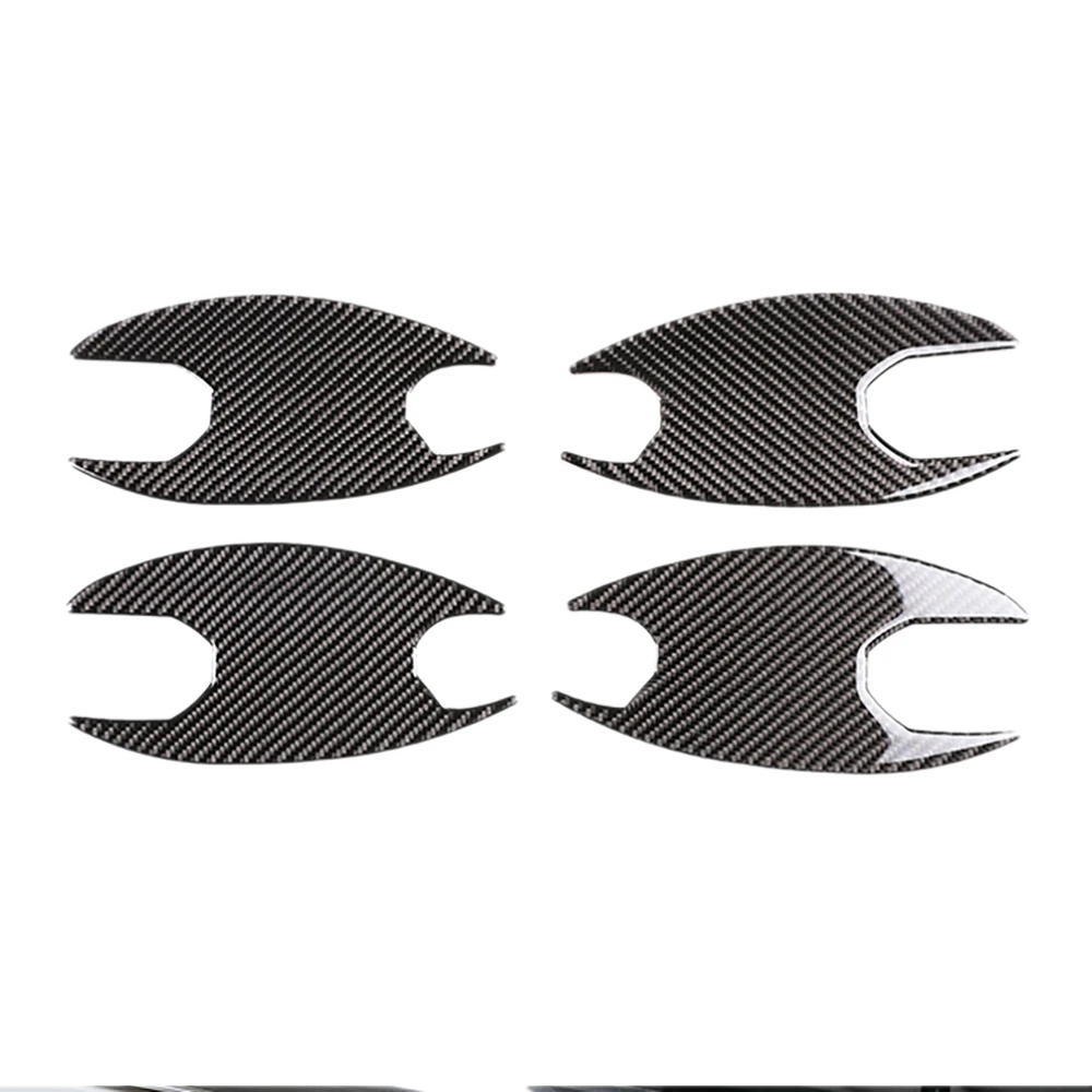

4Pcs Outer Door Bowl Sticker Real Carbon Fiber Decorative Board Scratch Board for 2020 3 Series G20 G28