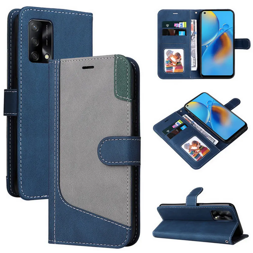 

For OPPO A54 A 74 A94 5G Flip Wallet Case OPPO A16S Leather Texture Card Book Cover OPPO A55 A 53 52 72 92 15 16 A53s A54s A95