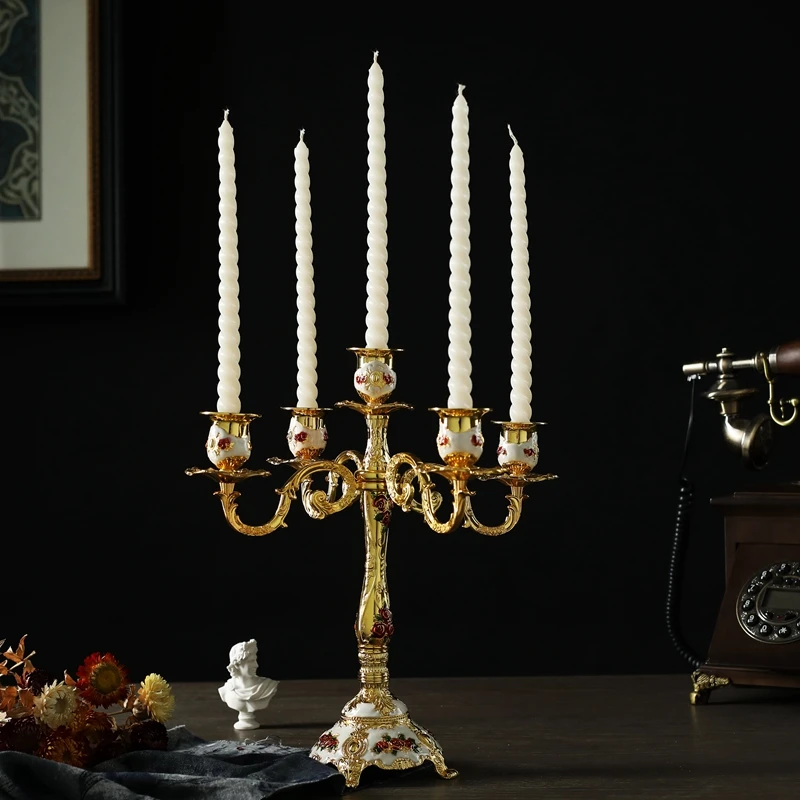 

Скандинавская Свадебная свеча, искусственный винтажный стол, центральные части, подсвечник, день рождения, золотые бархатные украшения для...