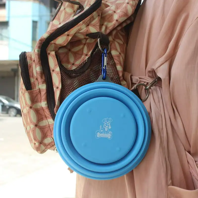 

Collapsible Silicone Camping Bowl with Lid & Foldable Fork