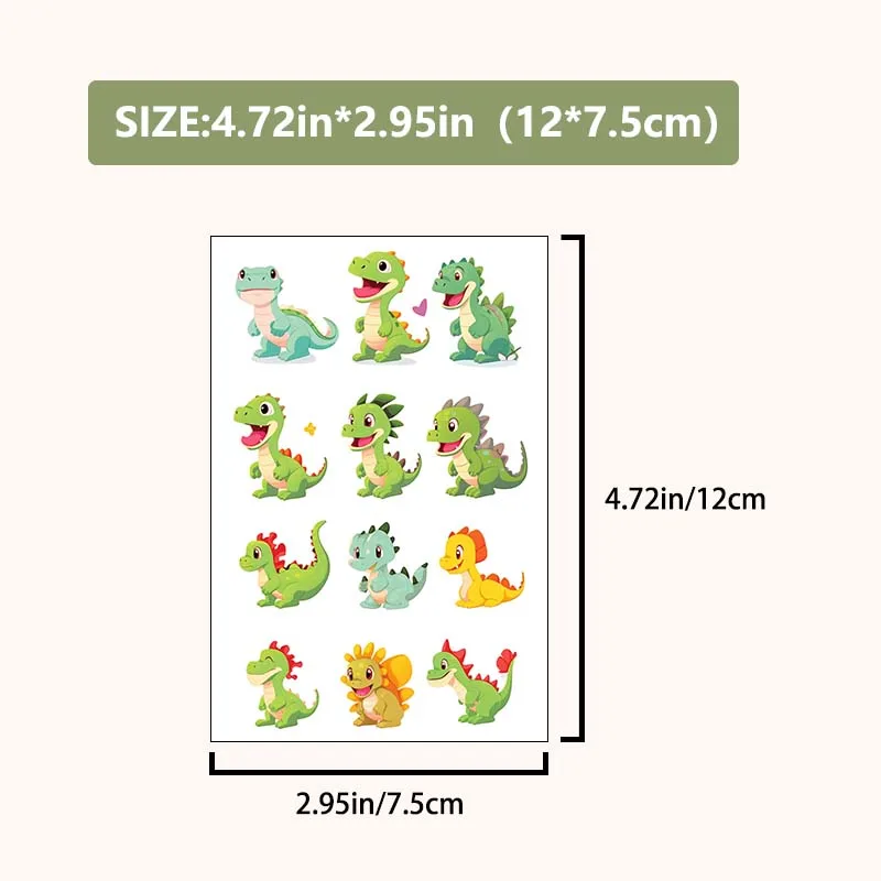 Светящийся набор временной татуировки в форме сердца с 6 предметами для рук и