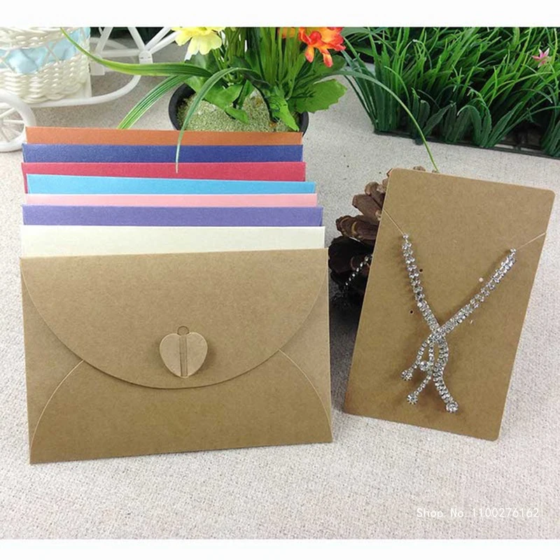 

20Sets /lot Necklace Display Envelope Packing with Card Wedding High Quality Box Can Put Jewelry Set Necklace &Earring