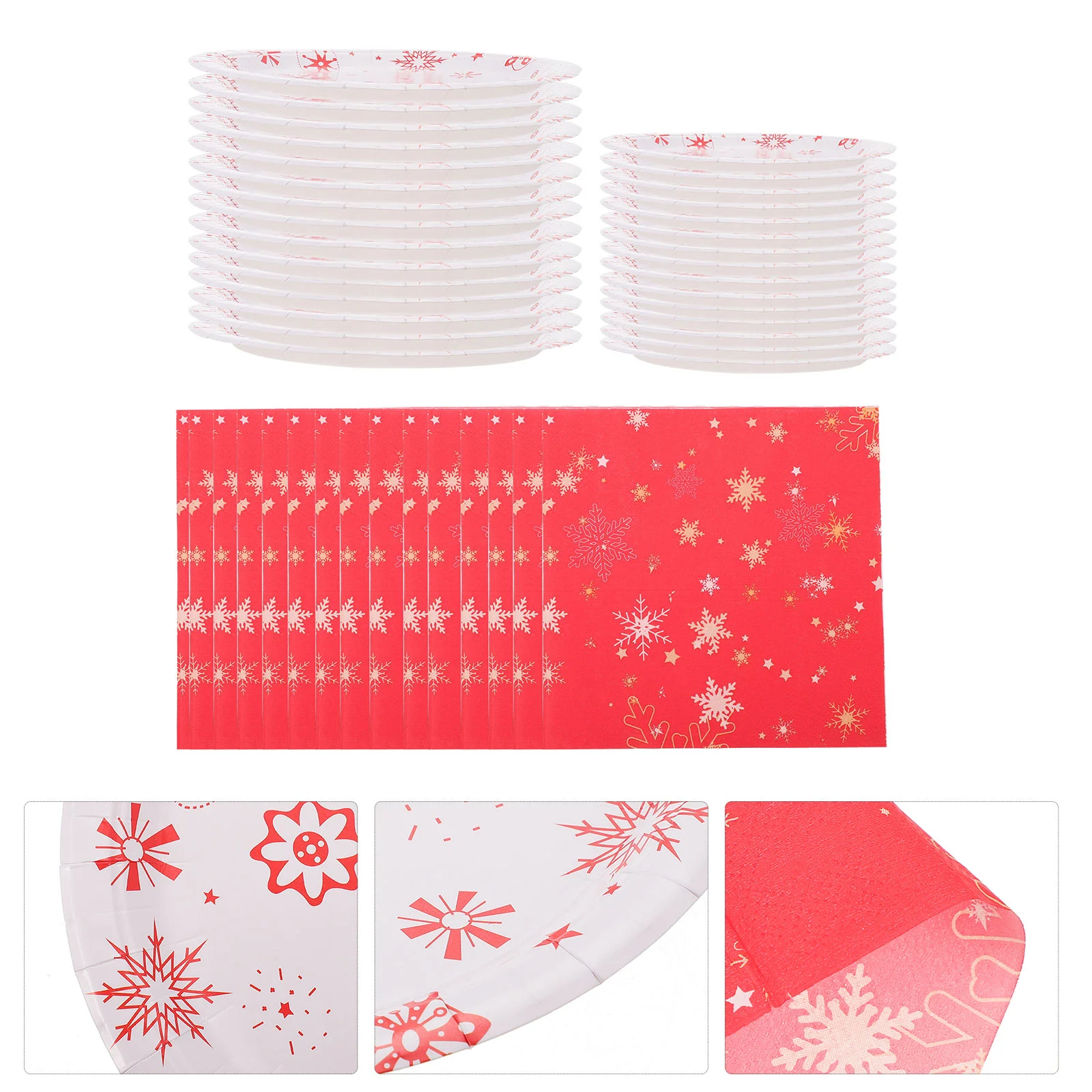 

52Pcs Convenient Tableware Set Table Wares for Party Xmas Home