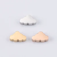 5pcs stainless steel cloud shaped loose spacer beads necklace charms bracelet pendants jewelry accessories for diy gifts making