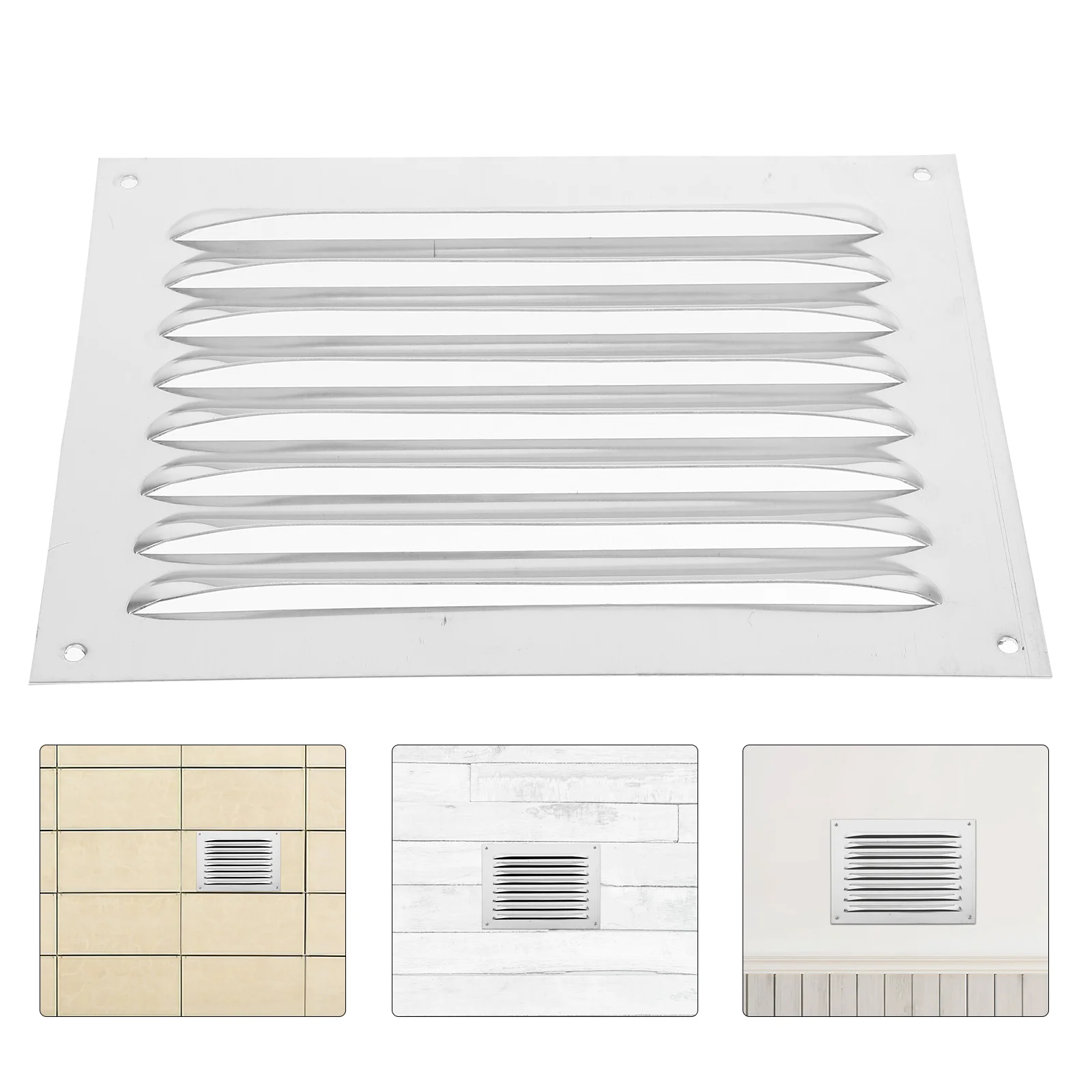 

Square Vent Cover Grille Louvered Air Return Grille Stainless Steel Air Vent Grille Cover