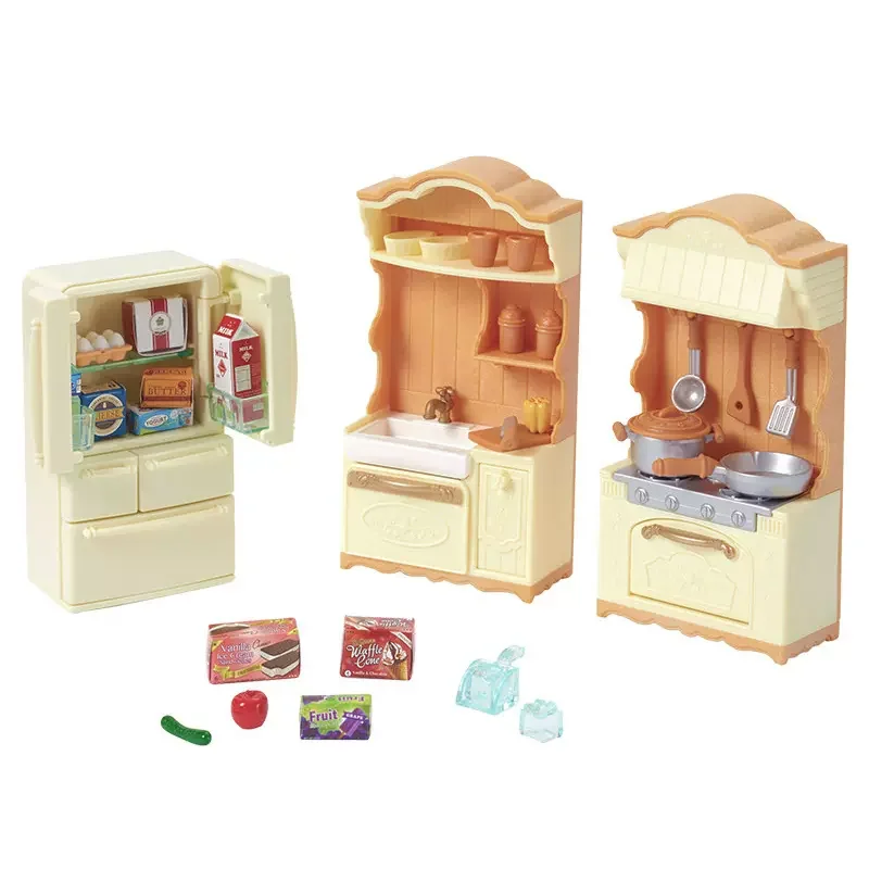 

Sylvanian Families Kitchen Play Set Animal Toys Dolls Girl Gift New in Box 5341