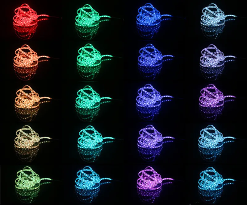 Фото 5050 SMD 5M 12V Светодиодная лента Водонепроницаемая светодиодная лента RGB RGBW RGBWW Желтая розовая ледяная синяя диодная лента Fleible №3