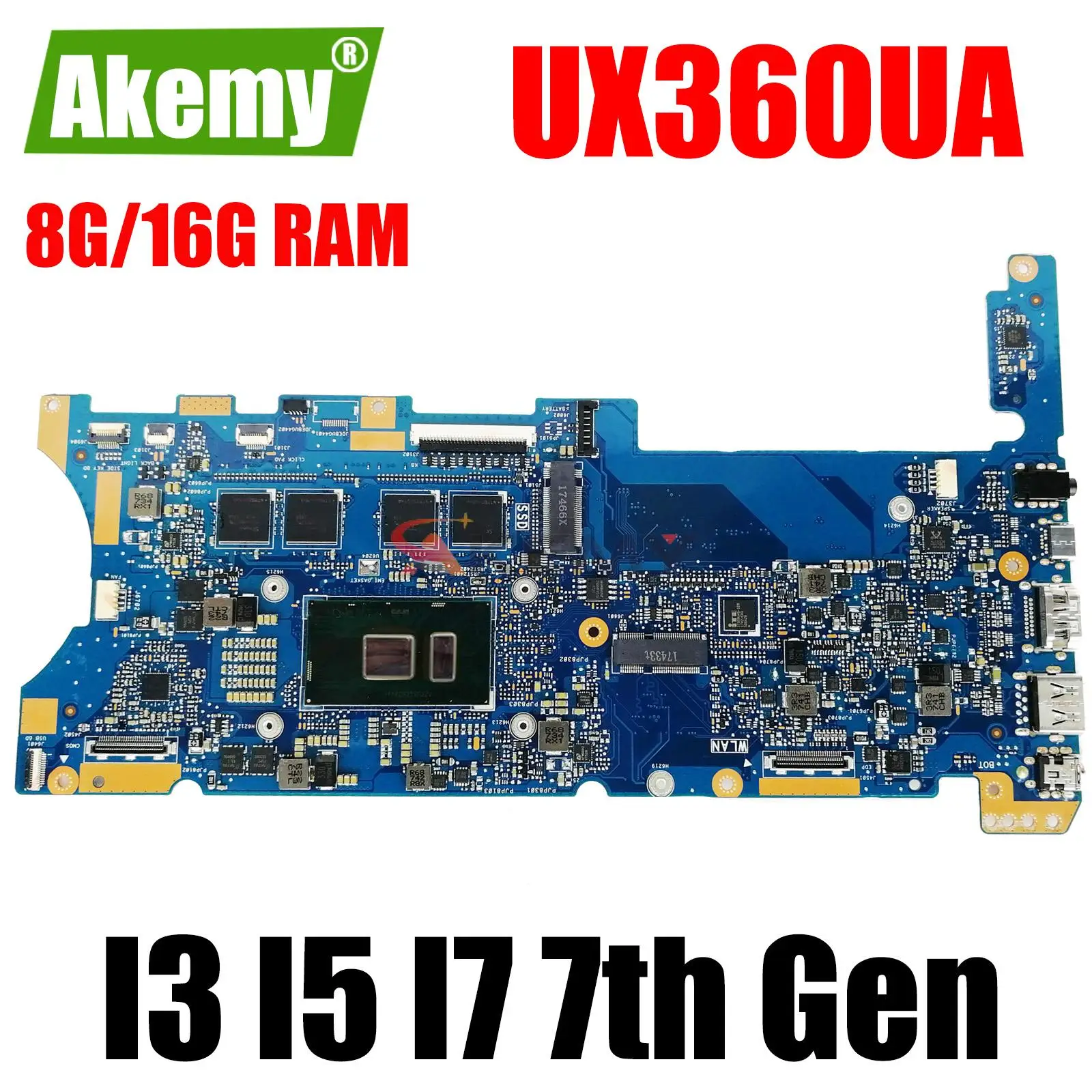 

UX360UA Mainboard For ASUS ZenBook Flip UX360UAK UX360U UX360 TP360UA Laptop Motherboard I3 I5 I7 6th/7th Gen 8GB/16GB-RAM