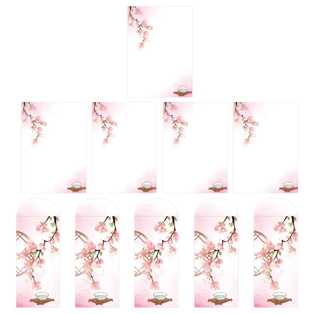 

10 Sets Beautiful Envelope and Stationery Paper Kit Stationery Envelopes Set