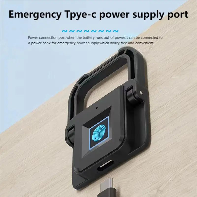 Новый биометрический замок с распознаванием отпечатков пальцев черный