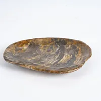 Irregular Storage Tray Petrified Wood Plate Coffee Dessert Jewelry Fruit Container Kitchen Living Room Organize Supplies