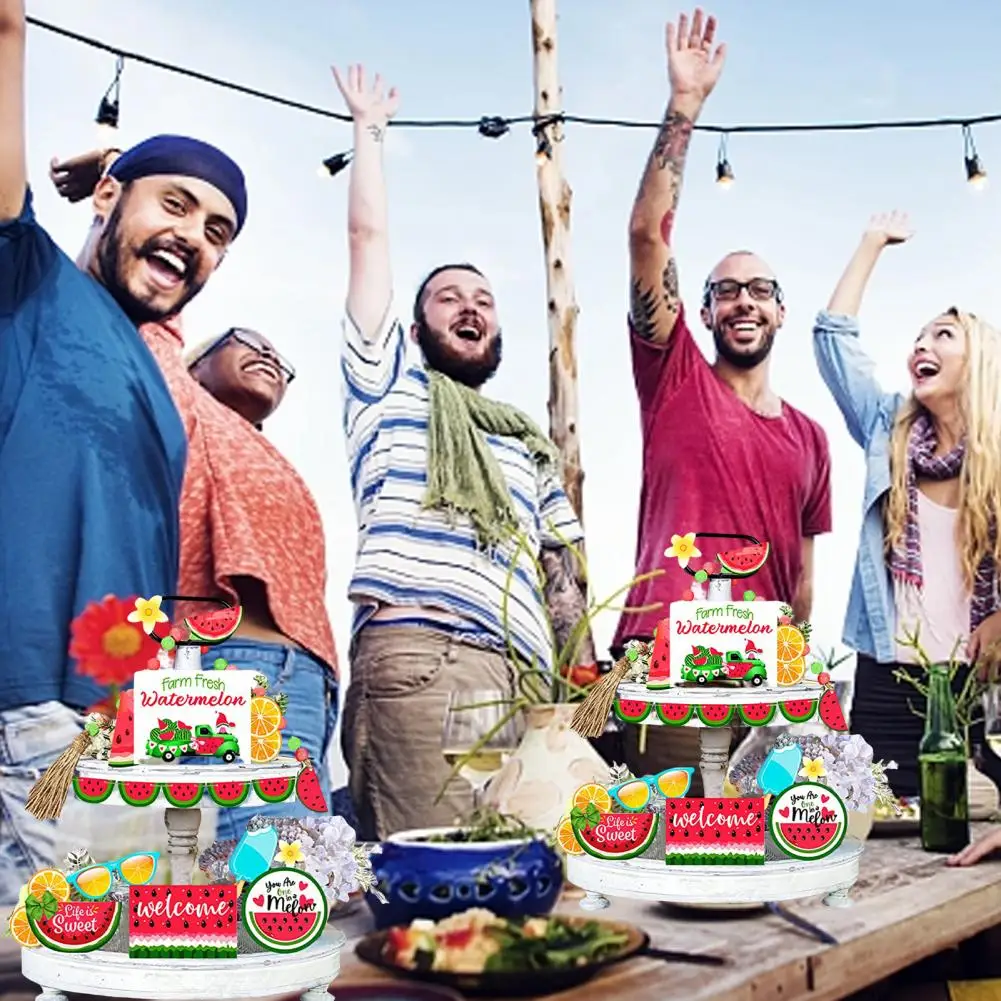 

Изящный лоток в ассортименте для арбуза, 1 комплект, орнамент из массива дерева, летний лоток в несколько рядов для арбуза, Настольная Фотогр...