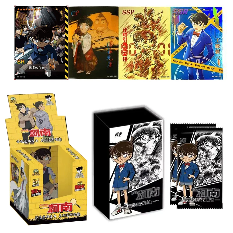 

Detective Conan Collection Card Box Inference Game Anime Characters Kudou Shinichi Heiji Hattori XR ZR Rare Flash Cards for Kids