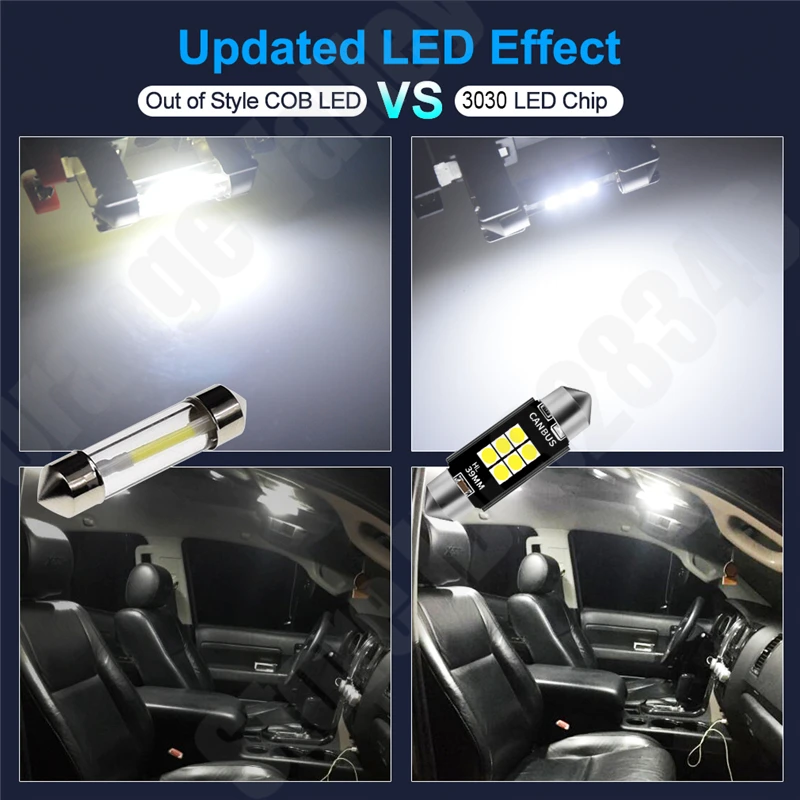 4 шт. Festoon C5W C10W светодиодный CANBUS 31 36 39 41 мм bulb 6 SMD 3030