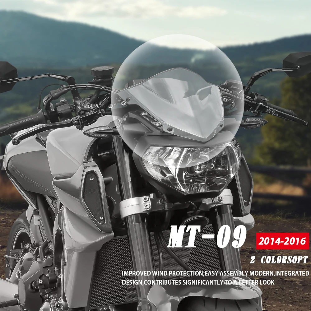 

Аксессуары для мотоциклов ветровое стекло дымчатое для YAMAHA MT09 FZ09 MT-09 2014 2015 2016 ветрозащитные дефлекторы
