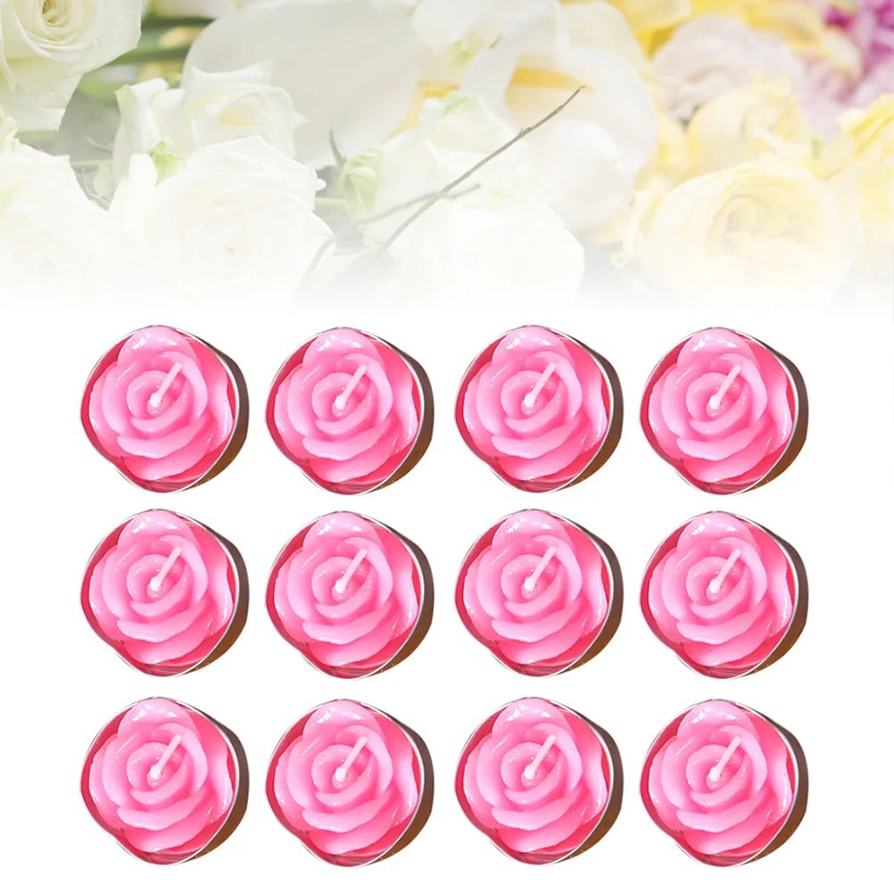 

Rose Flower Floating Smokeless Lights Oiltea Votive Tealight Beeswaxromantic Scentedrelax Soy Diffuser Essential Decoration