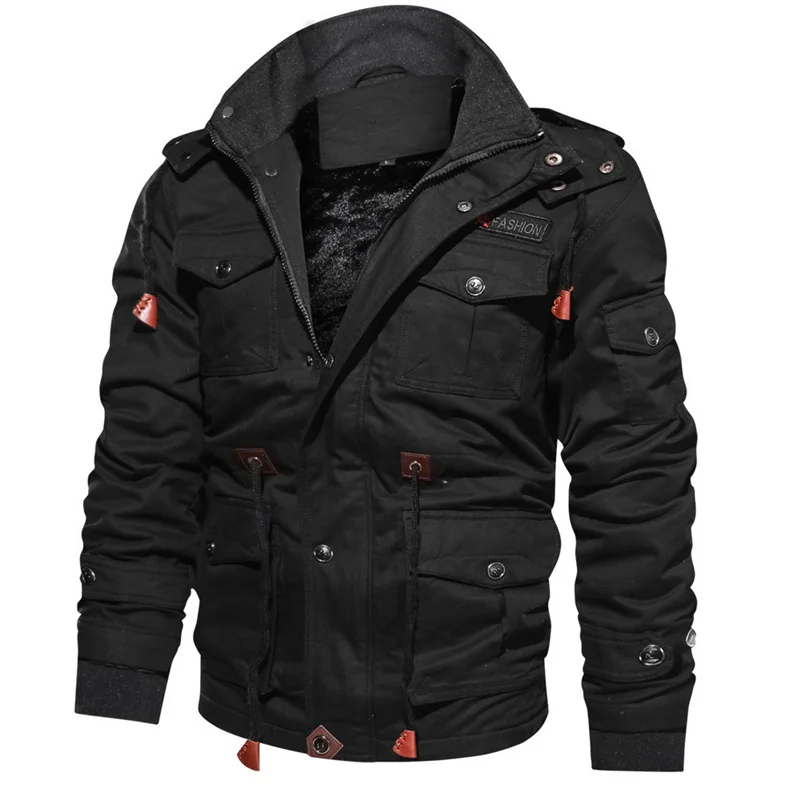 

Зимняя флисовая куртка в стиле милитари, мужские толстые теплые парки, повседневные пальто с капюшоном, армейский пилот с хлопковой подкладкой, женская одежда