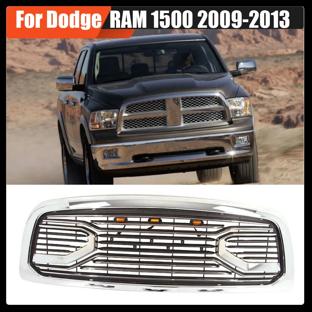 

Modified Radiator Trims Cover Racing Grill Grills Hood Mesh Front Grille Upper Bumper Grilles For Dodge RAM 1500 2009-2013