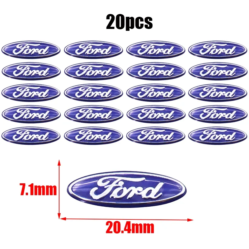 

Автомобильный Ford 17,4 мм 20,4 мм 23,6 мм 25,1 мм 3D алюминиевый брелок с логотипом автомобиля, декоративная эмблема, авто-ключ, значок, наклейка, аксессуары