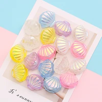 10pcs kawaii cute color plated pearl shells flat back resin cabochons scrapbooking diy jewelry craft decoration accessories