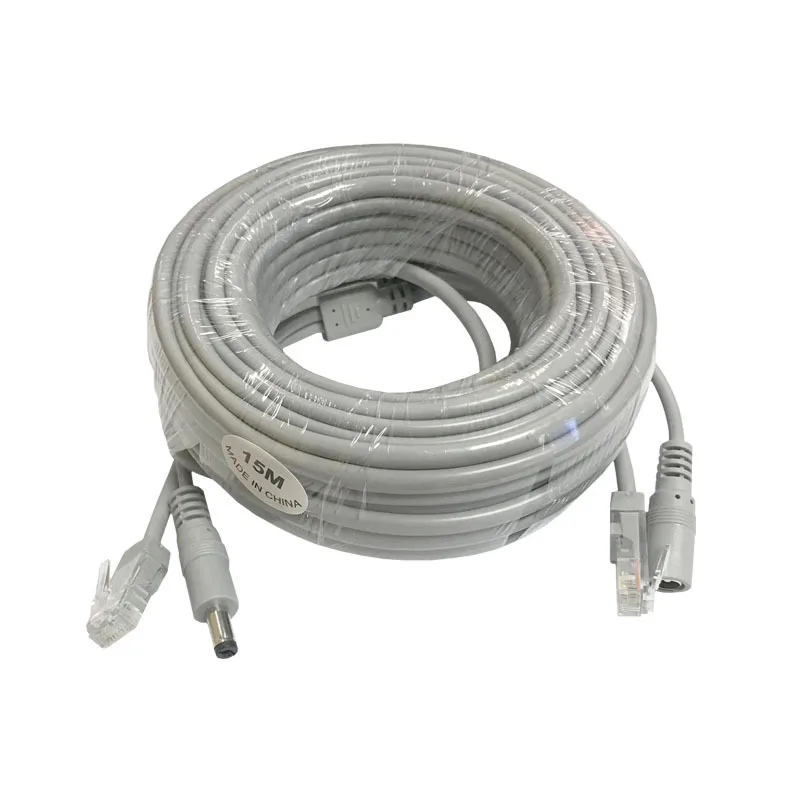 5-50 м PoE сетевой кабель питания RJ45 DC для IP-камер NVR системы видеонаблюдения гибкий