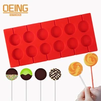 5cm large round silicone lollipop molds chocolate candy pop fondant mould sugar lolly cake biscuit bakeware12 hole with sticks