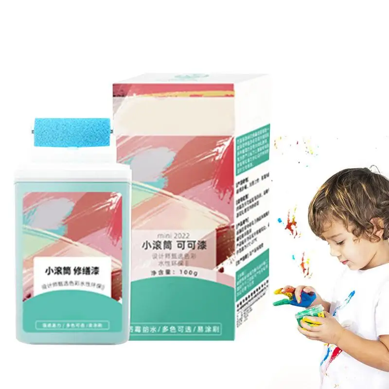 

Маленькая роликовая настенная щетка 100 г, ремонтная краска для внутренних стен, ремонт стен, аппликация, роликовая щетка, роликовый валик для ремонта стен