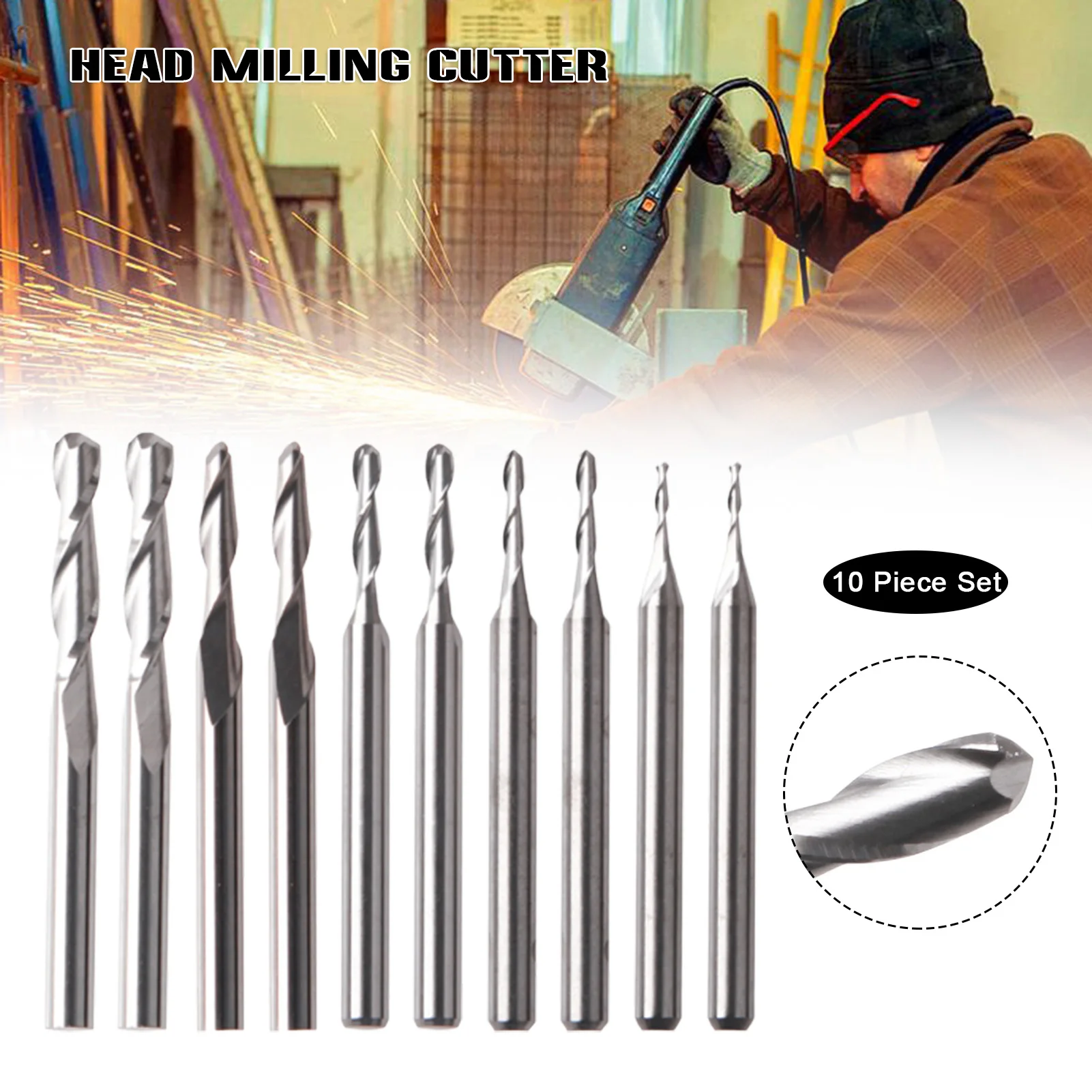 

For Wood Working Diameter 1mm 1.5mm 2.0mm 2.5mm 3.175mm Carbide Ball Nose End Mill Cnc Engraving Router Bits Milling Cutter