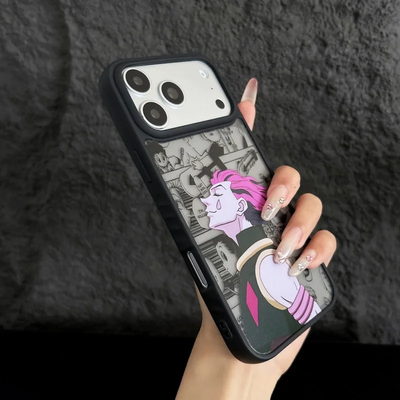 Фото Японский аниме-чехол HUNTER×HUNTER для iPhone 17 Pro Max, 11, 12, 13, 14, 15, 16, 17 Pro Max Plus, Air 3D Lie Hyskoa·Morroh Cover №5