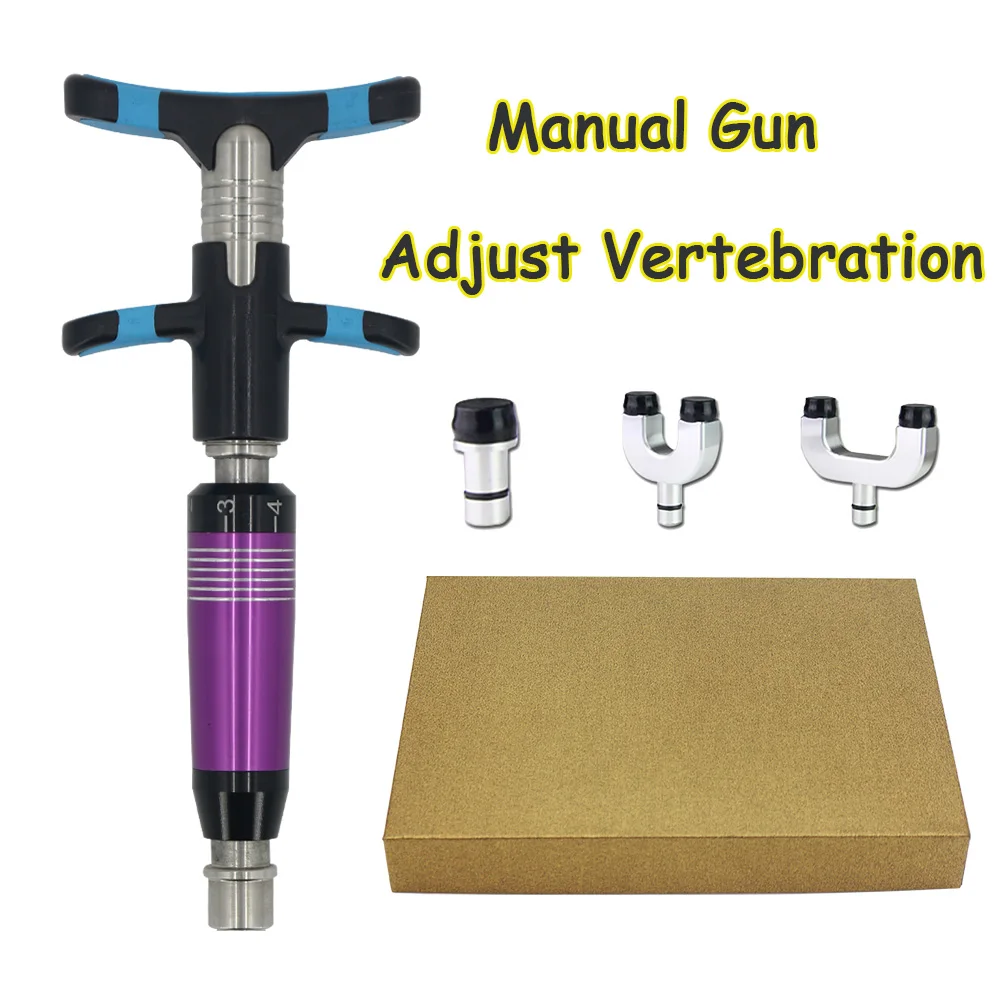 

6 Levels 3 Heads Chiropractic Adjustment Tool Therapy Thoracic Vertebra Massage Gun Spine Correction Massager Device
