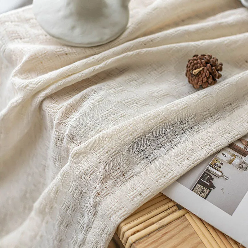 Японская марлевая цветная оконная занавеска Ins Wind Nordic