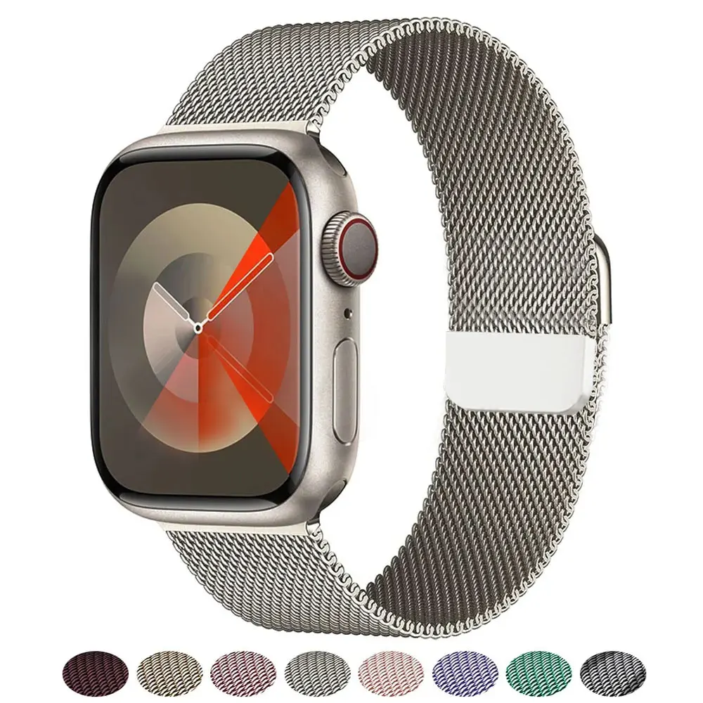 

Magnetic Loop Strap For Apple watch Band 44mm 40mm 45mm 41mm 42mm 38mm Stainless steel correa bracelet iWatch serie 5 4 3 6 se 7