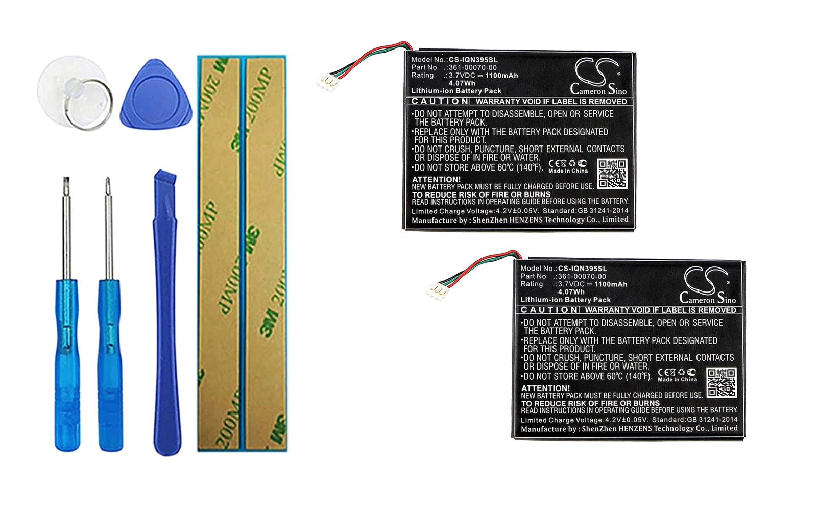 

2pack 1100mA Battery for Garmin Nuvi 3598, Nuvi 3598LMT, Nuvi 3598LMT-D 361-00070-00