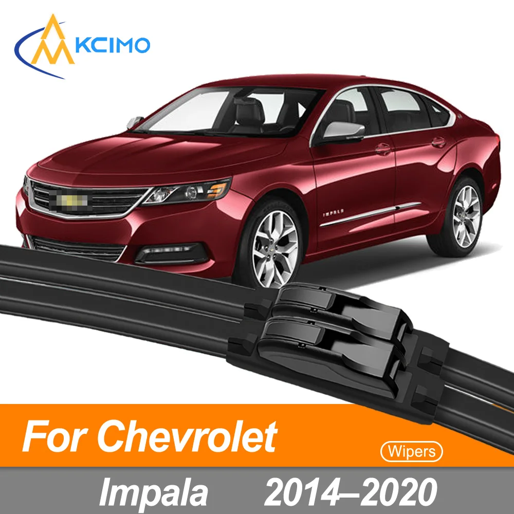 Фото Щетки стеклоочистителя лобового стекла для Chevrolet Impala 2014–2020 гг., всесезонные резиновые сменные дворники, комплект точных передних дворников (пара) №1