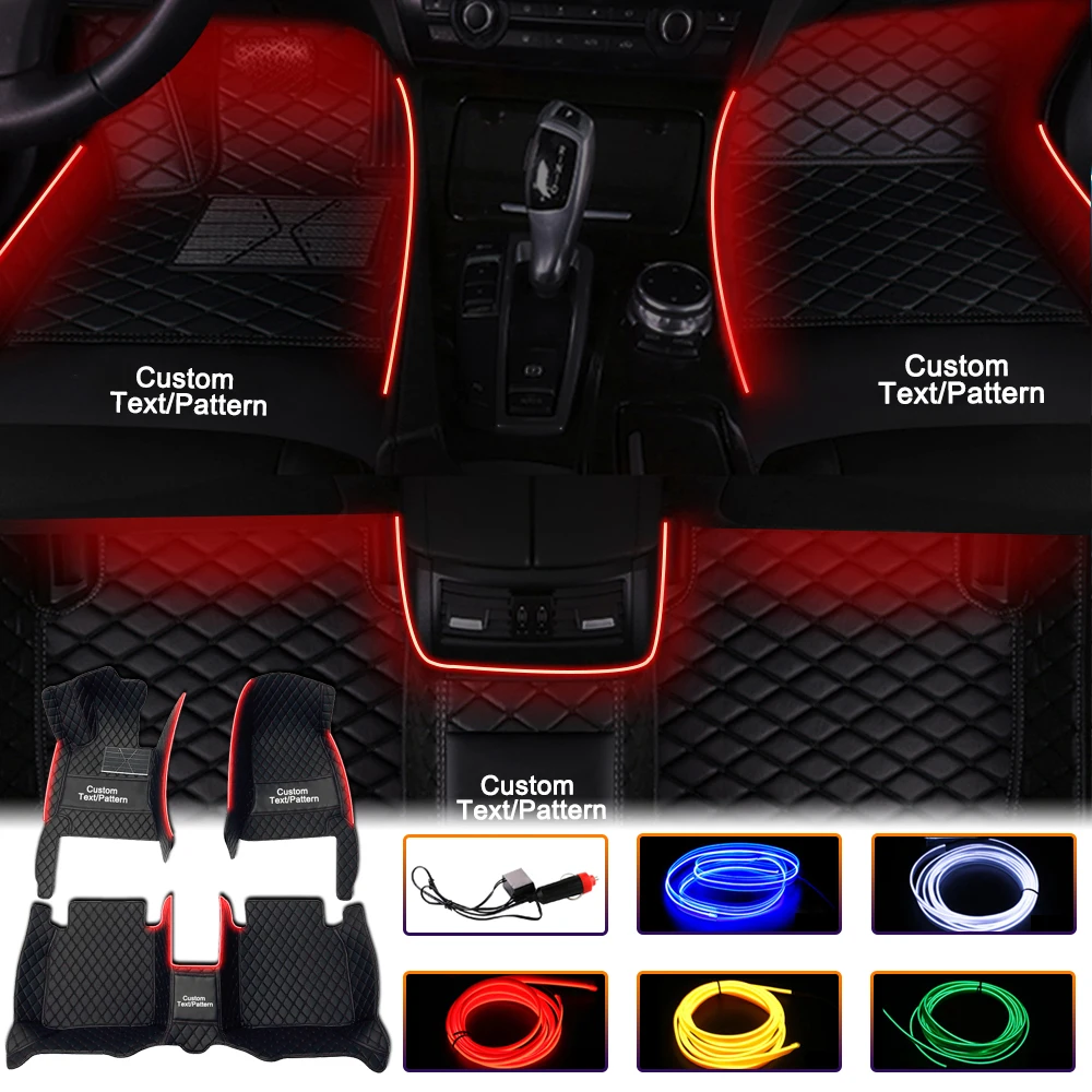 

Custom Led Car Floor Mats For SUBARU Forester Outback Legacy XV Wrx sti Impreza BRZ Ascent Justy Luminous Lamp Car Carpet