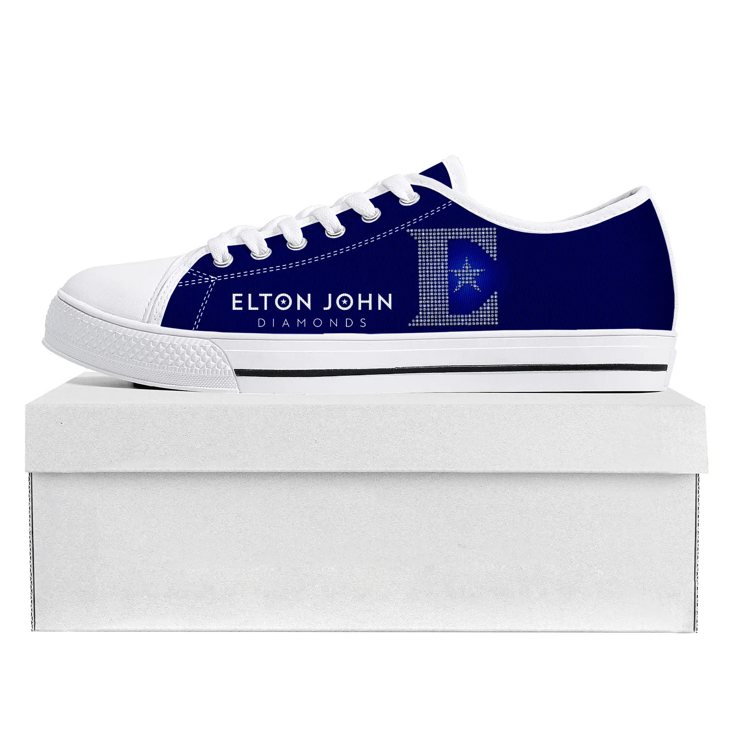 

Elton John Rock Singer Low Top High Quality Sneakers Mens Womens Teenager Canvas Sneaker Prode Casual Couple Shoes Custom Shoe