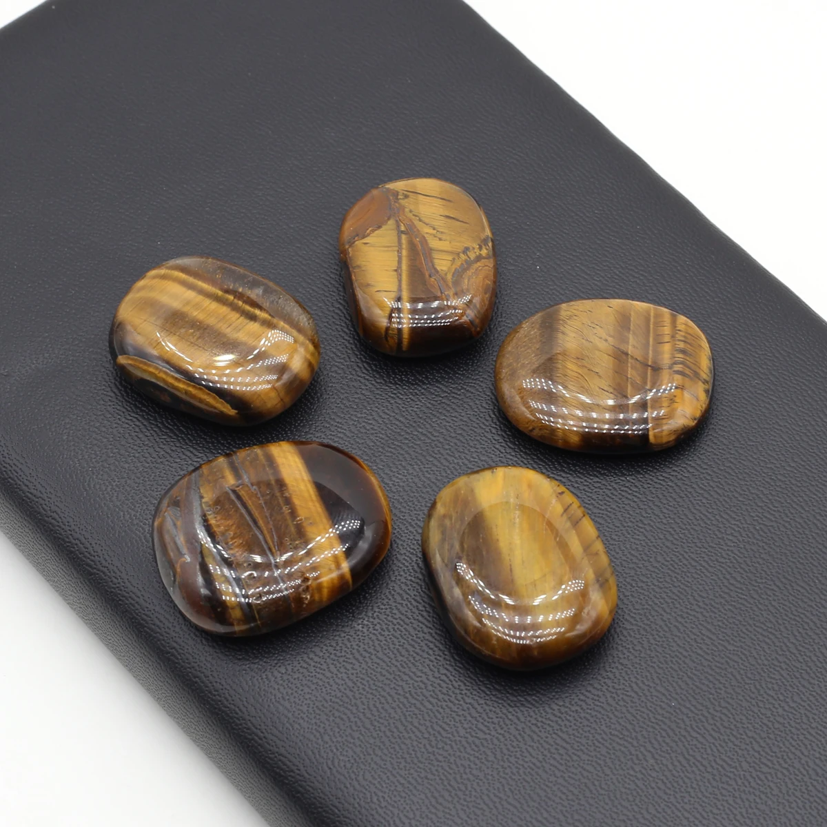 Бусина из натурального агата 5 шт./лот, незакрепленный камень тигровый глаз, зеленые авантюрины, незакрепленные бусины для изготовления ювелирных изделий «сделай сам» 25x32-28x31 мм