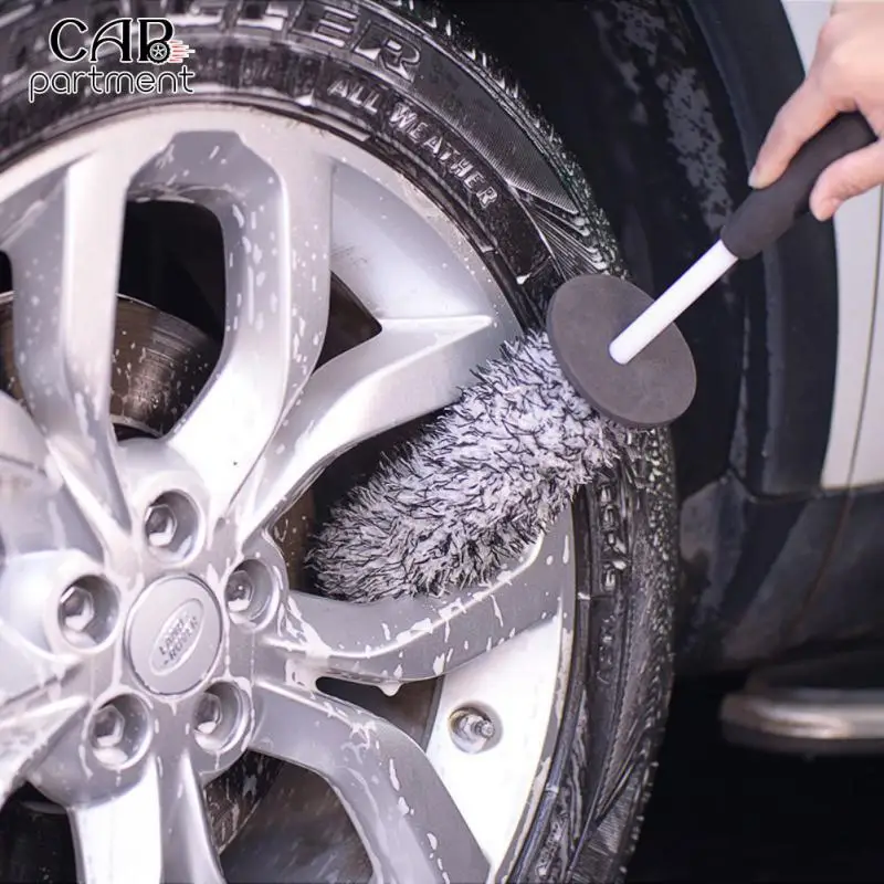 

Non-slip Microfiber Wheel Rim Brush Multipurpose Soft Microfiber Auto Detailing Brush Automobile Wheel Hub Cleaning Brush