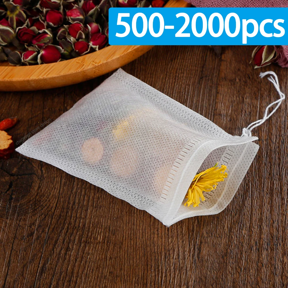 

Disposable Seal 500-2000pcs String For Teabags Tools Bags Loose Heal Scented Filter Accessories Kitchen Tea Herb Paper Tea With