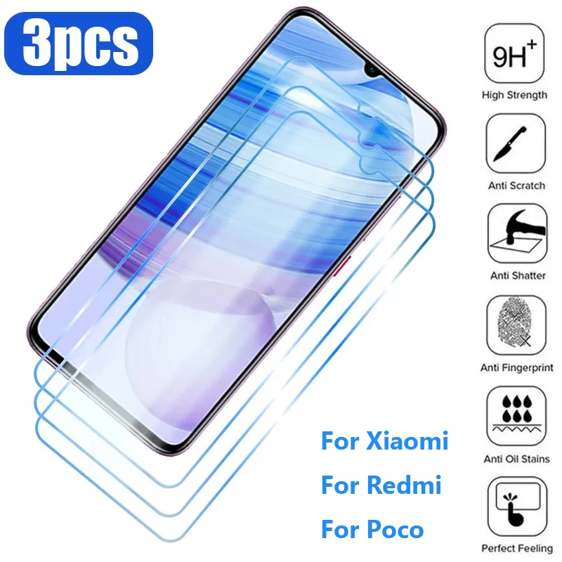 

Tempered Glass Screen Protector For Xiaomi 13 Redmi Note 7 8A 9T 10C 12C 9A 10S 11 12 Pro Lite 5G NE Poco C40 X3 NFC X4 GT M5S