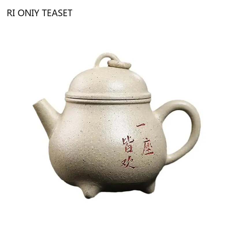 

150ml High-end Yixing Purple Clay Teapots Handmade Triangle Tea Pot Raw Ore White Mud Kettle Chinese Zisha Tea Set Collection