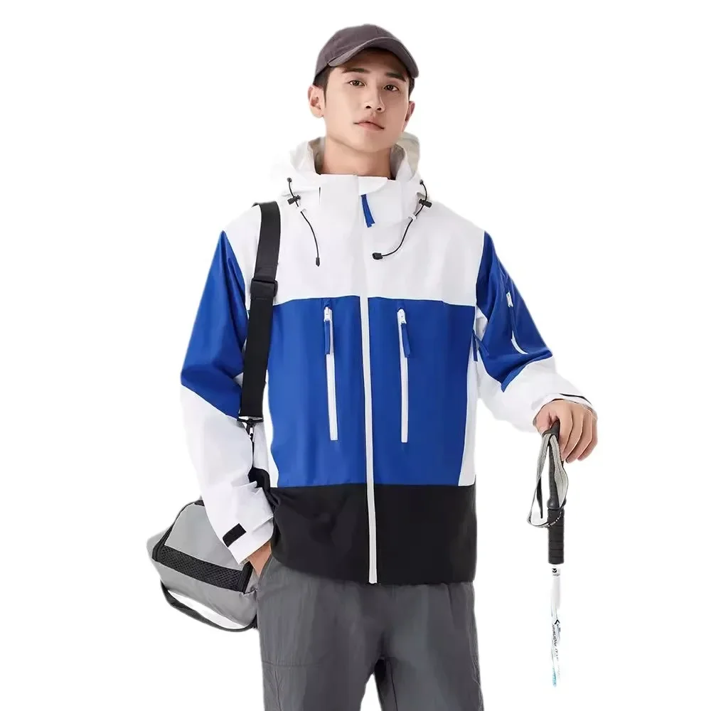 Three-in-One Down Jacket Men's Women's Windproof Waterproof Autumn/Winter Outdoor Mountain Climbing Suit Hooded