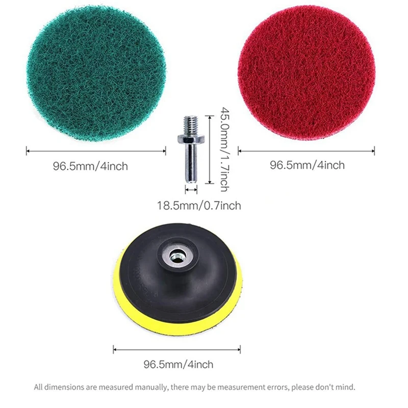 

33Pcs Power Scrubber Brush Set Polishing Pad For Drill Powered Brush Tile Scrubber Scouring Pads Cleaning Tool