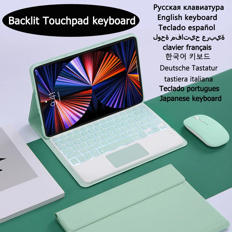 

Backlit Touchpad Keyboard for Lenovo Tab M10 Plus Keyboard Case TB-X606F for Lenovo Tab M10 FHD Plus 10.3'' X606X Keyboard Funda