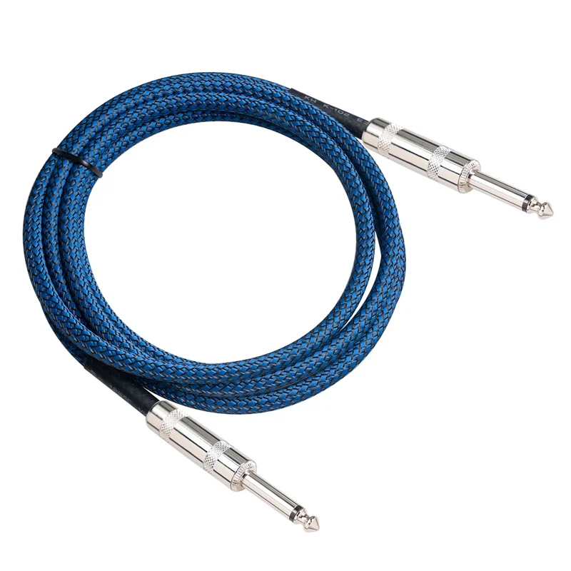 

Electric Guitar Cable Bass 6.35Mm Electric Box Audio Cable Guitar Noise Reduction Line Braided Shielded Cable 5 Meters