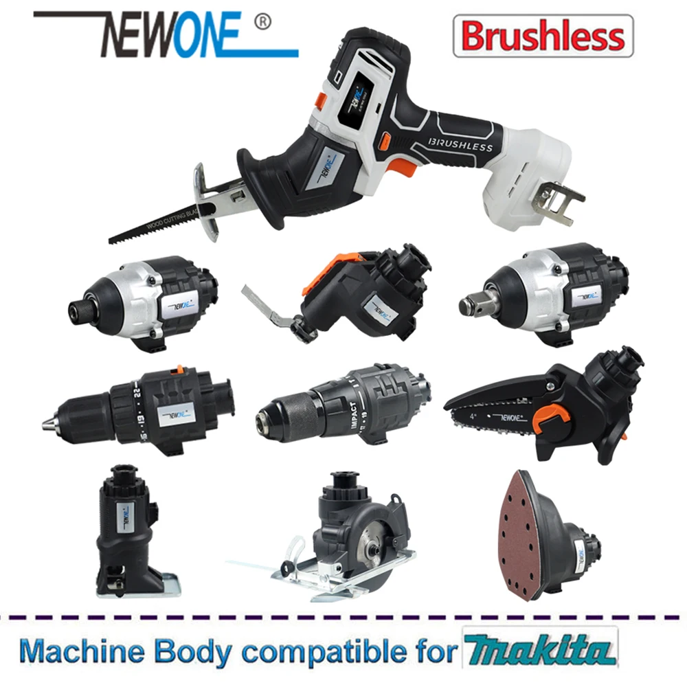 

Compatible for Makita 18V Brushless Reciprocating saw drill screwdriver jig saw circular saw chainsaw oscillating tool Combo kit